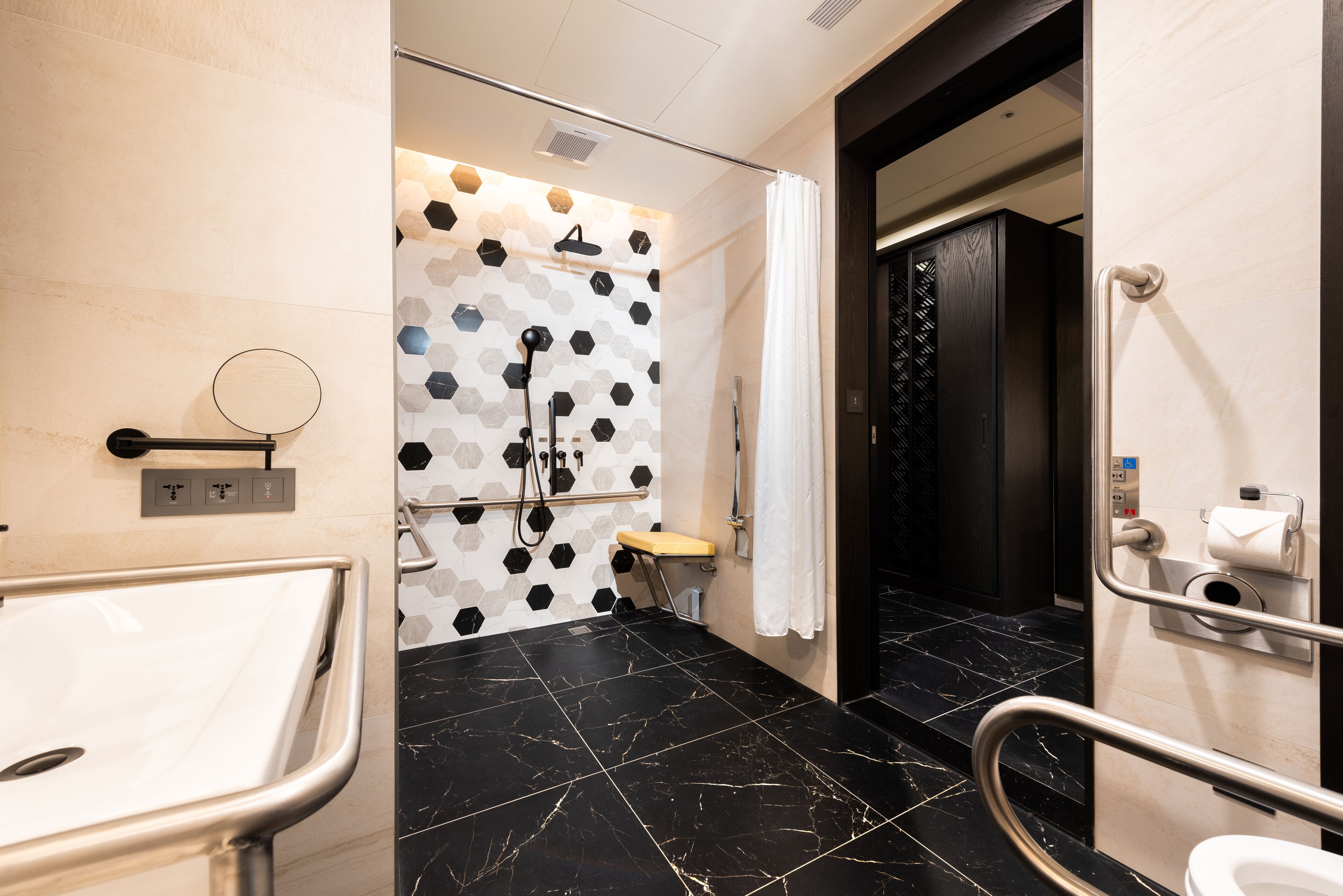 deluxe room ar | bathroom | hair dryer, bathrobes, slippers, bidet