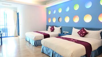 Quadruple Room, Balcony | Premium bedding, WiFi (free), individually decorated
