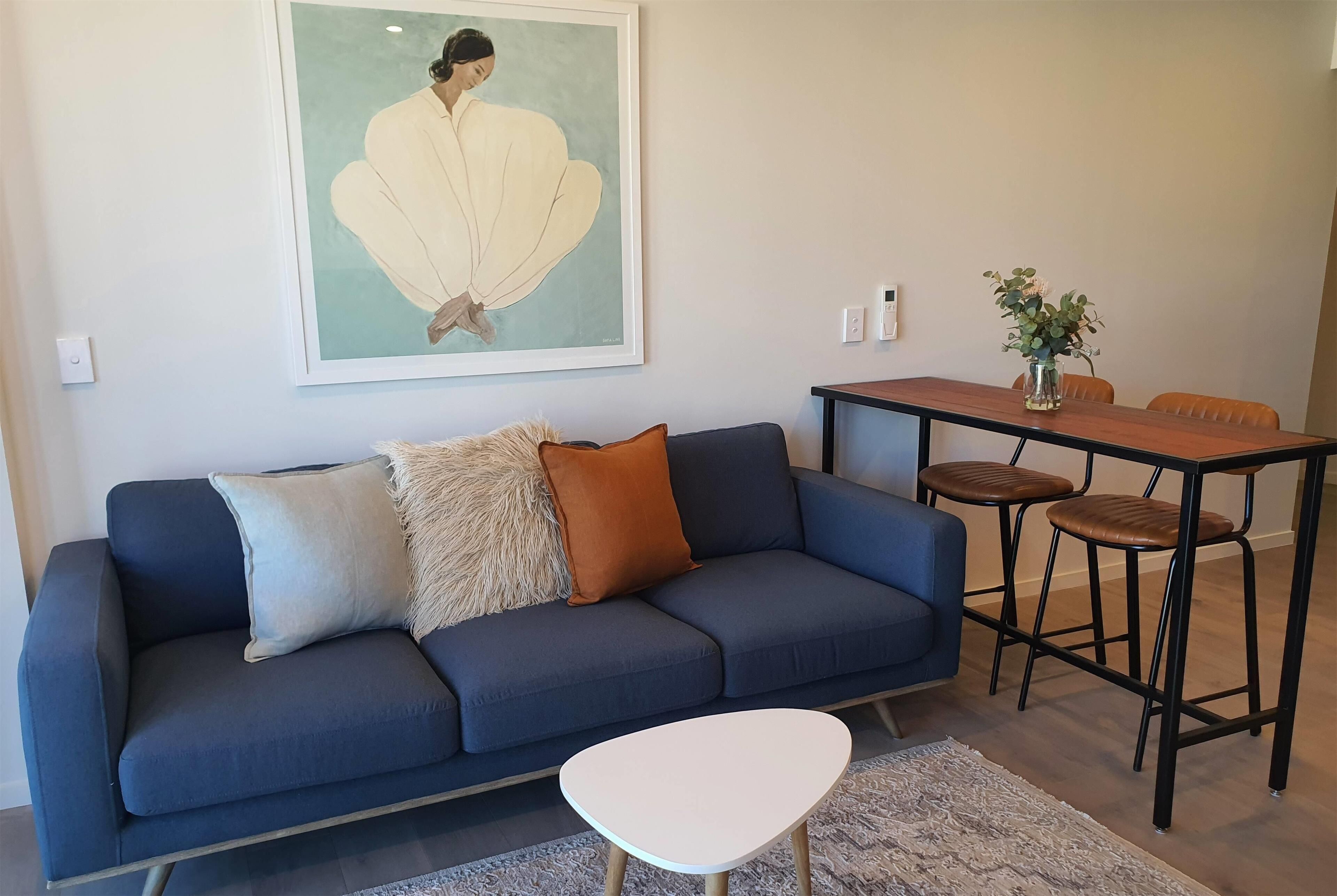 Premium bedding, blackout curtains, soundproofing, iron/ironing board