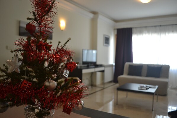 TV, video library, computer monitors