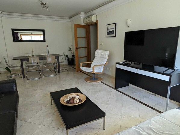 TV, video library, computer monitors