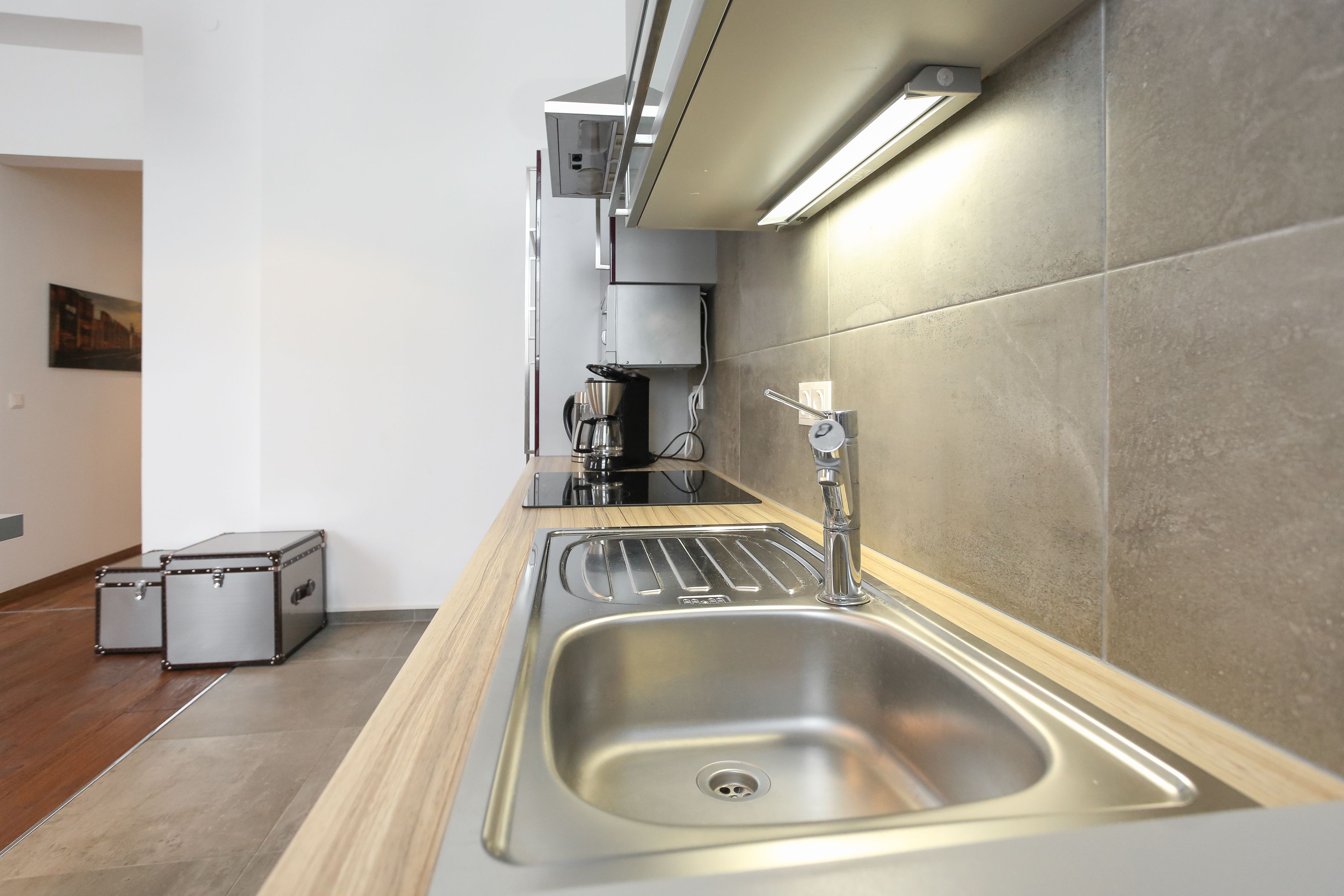 San Francisco Loft | Private kitchen | Fridge, microwave, oven, stovetop