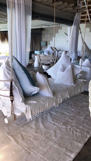 Luxury Villa, 4 Bedrooms, Ocean View | Living area | Flat-screen TV - Azulik Lodge (Vilanculos)