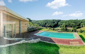 A heated pool - Ferienhaus mit Pool und Sauna (Breitenfeld)