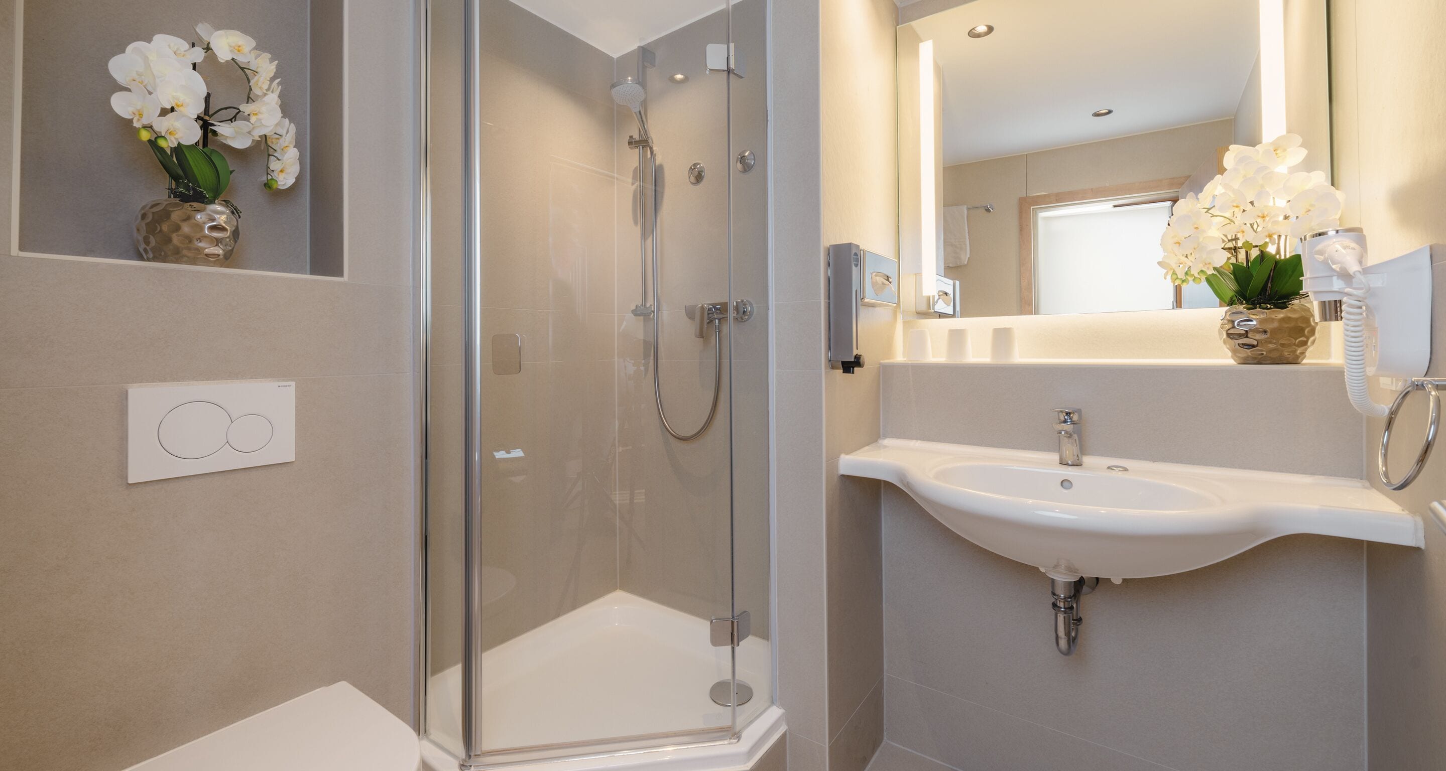 free toiletries, hair dryer, towels, soap