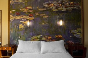 Dobbeltrom – deluxe, eget bad (Chambre "Claude Monet") | Individuelt dekorert, individuelt innredet og blendingsgardiner
