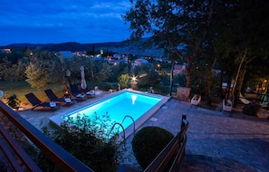 A heated pool