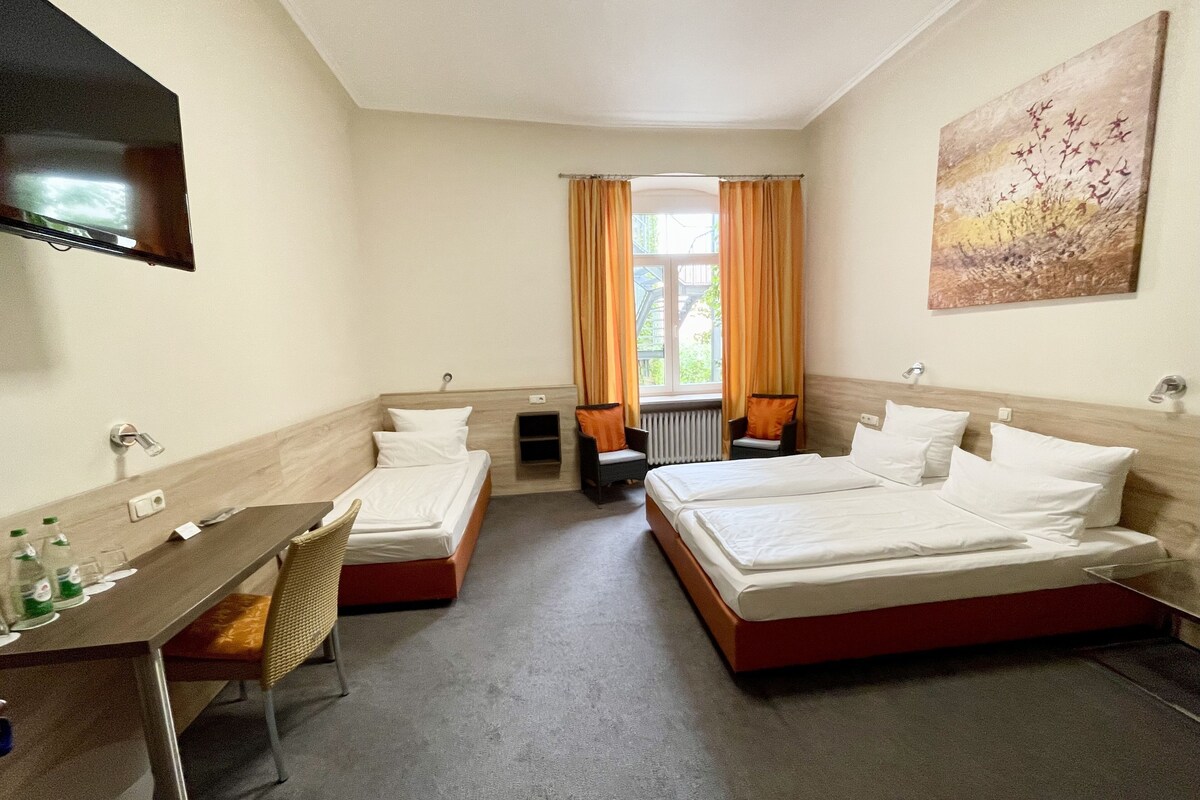 Desk, WiFi (free), bed sheets