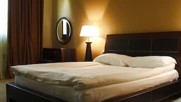 Premium bedding, minibar, soundproofing, iron/ironing board