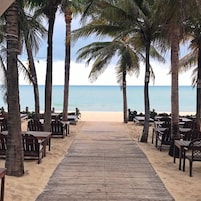 En la playa, toallas de playa