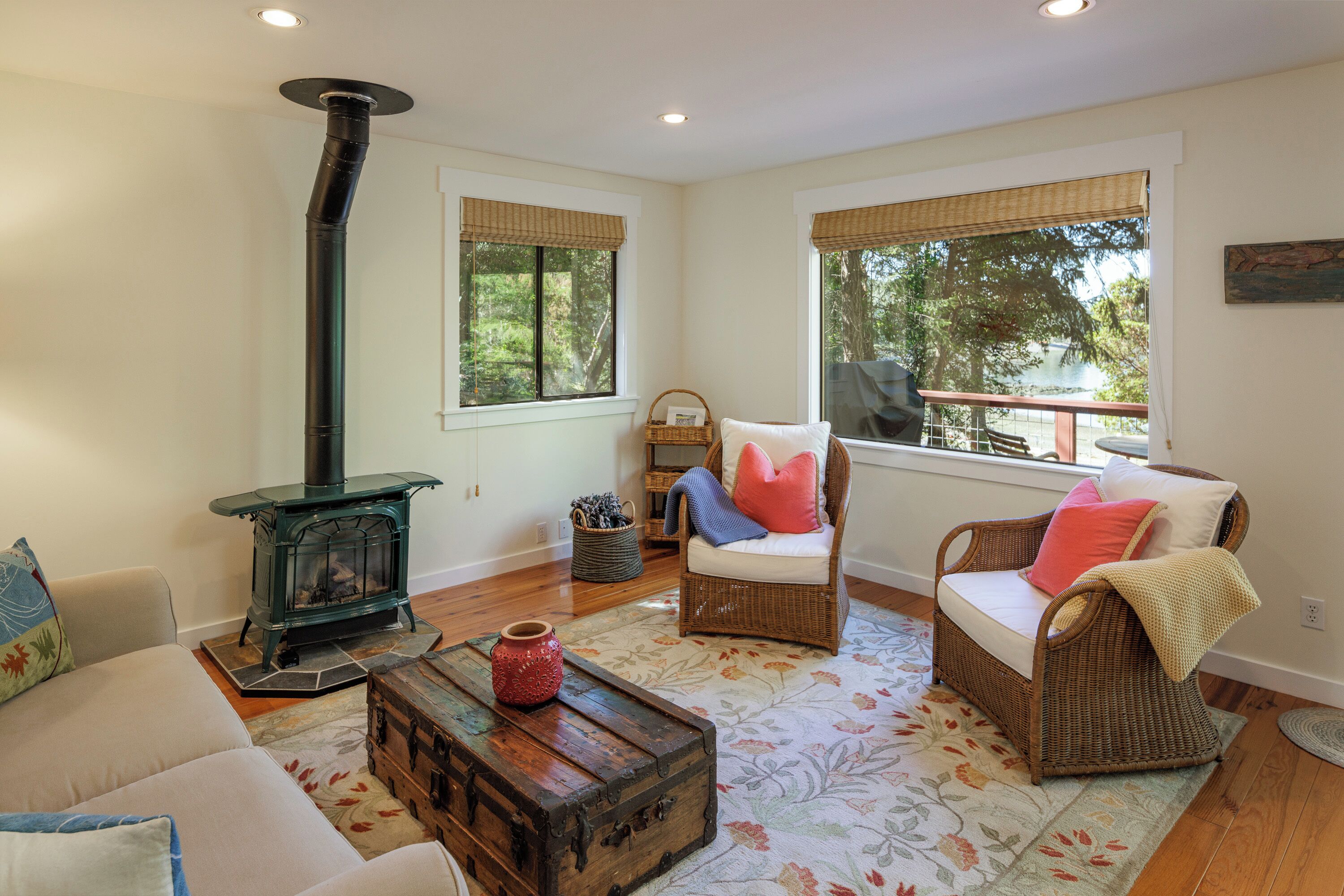 TV connectée, cheminée