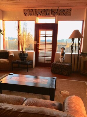 Smart-TV, peis og bøker