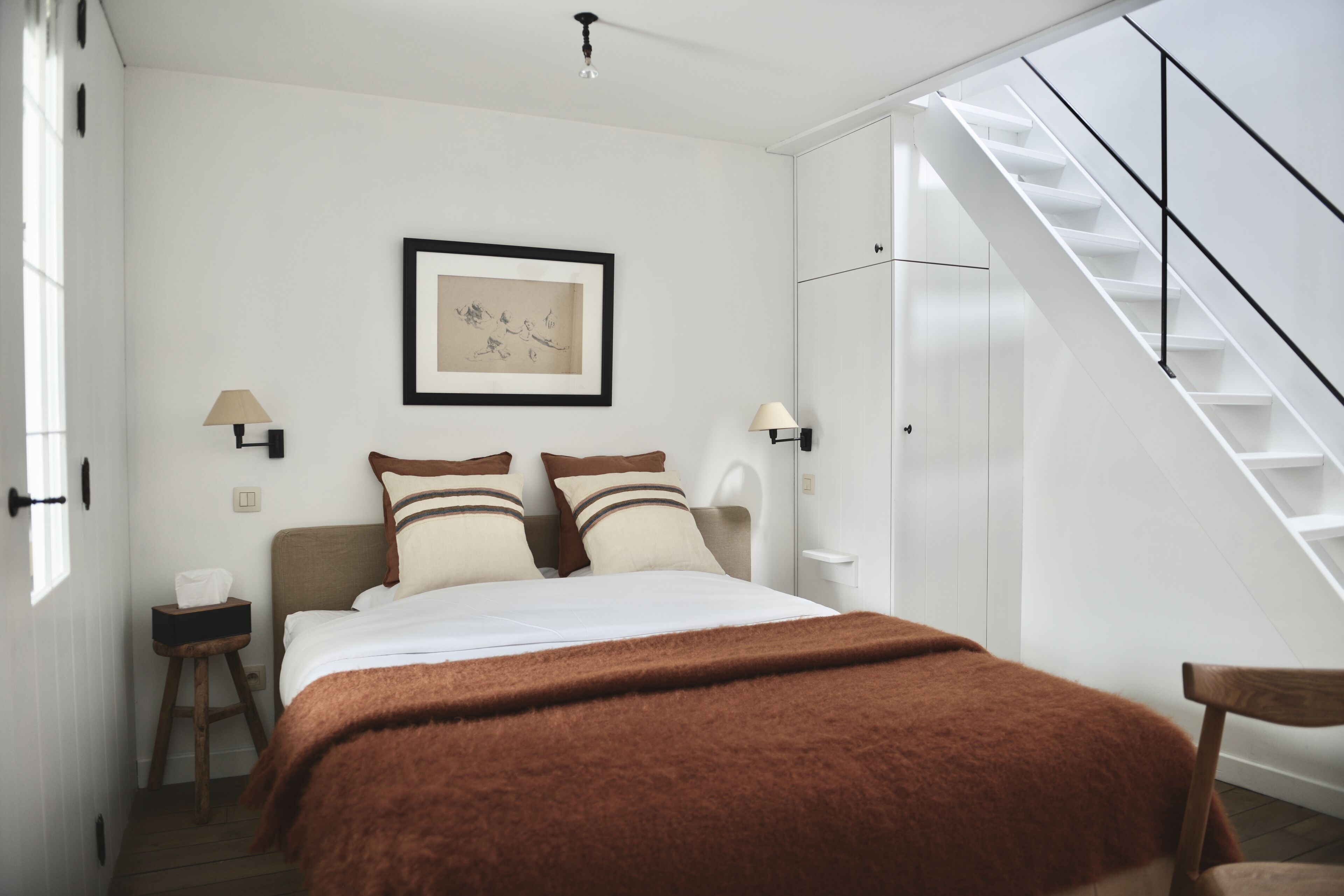 comfort double room | premium bedding, desk, soundproofing, iron/ironing board