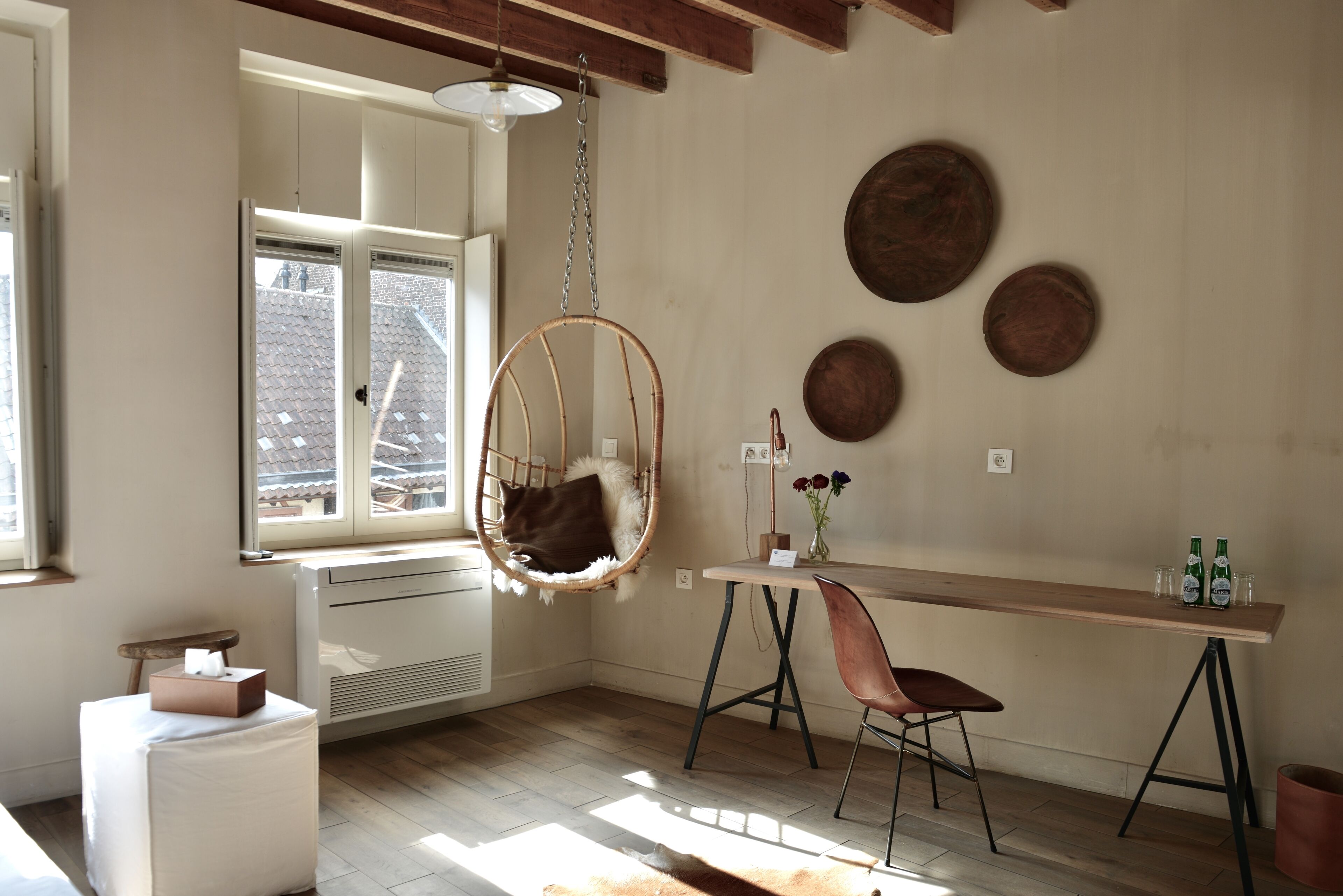 comfort double room | premium bedding, desk, soundproofing, iron/ironing board