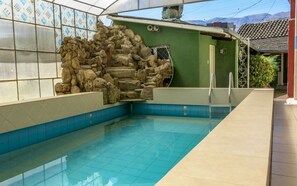 Indoor pool, pool umbrellas