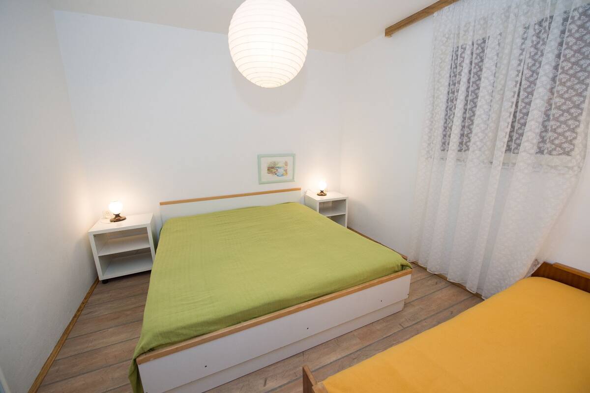 Departamento, 1 habitación, Terraza (1) | 1 habitación, tabla de planchar con plancha, wifi gratis y ropa de cama