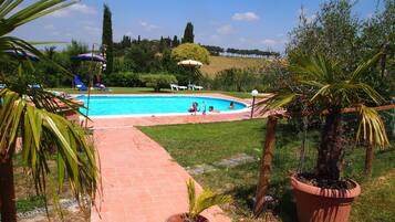 สระว่ายน้ำกลางแจ้งเปิดตามฤดูกาล, ร่มริมสระว่ายน้ำ, เก้าอี้อาบแดดริมสระ