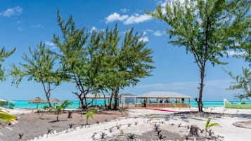 Sulla spiaggia, sabbia bianca