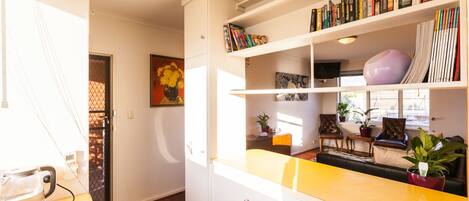 Basic Apartment, 1 Bedroom | Private kitchen | Full-sized fridge, oven, stovetop, electric kettle