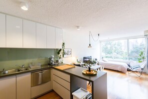 Premium Apartment, 1 Bedroom, Balcony | Private kitchen