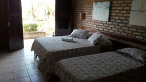 Quarto Triplo com Vista Mar | Minibar, rollaway beds, free WiFi - Pousada Catavento (Trairi)