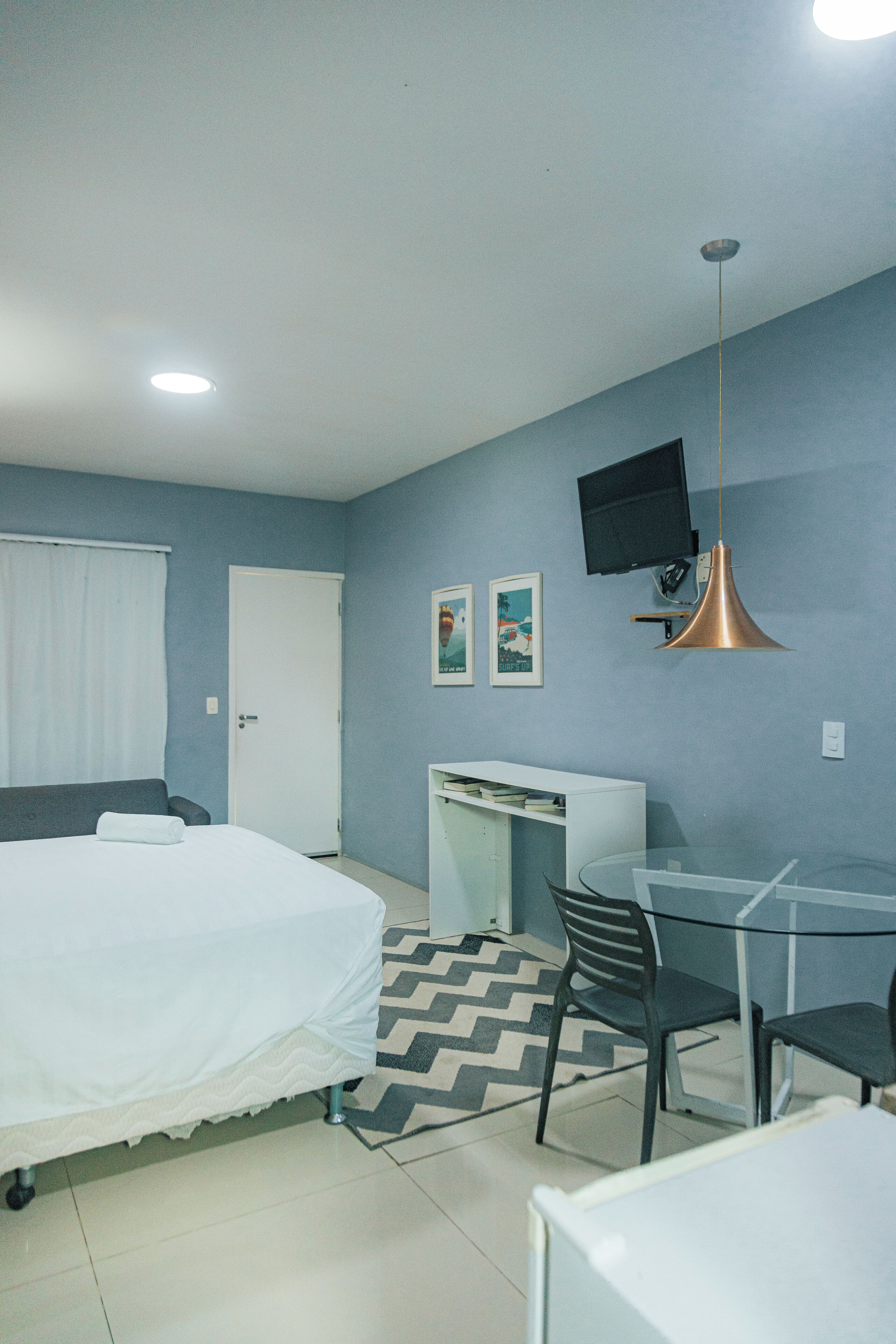 Minibar, desk, blackout drapes, iron/ironing board