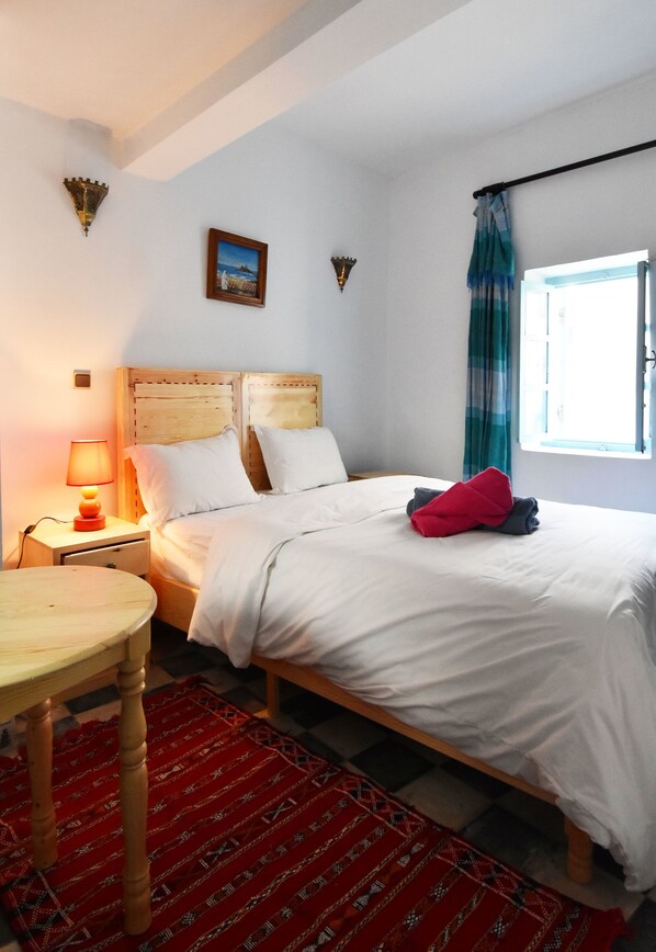 Premium bedding, desk, free WiFi, bed sheets