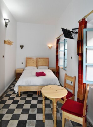 Premium bedding, desk, free WiFi, bed sheets
