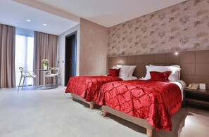 Deluxe Room, Pool View | Minibar, in-room safe, desk, iron/ironing board - Monteverde Hotel (Beit Mery)