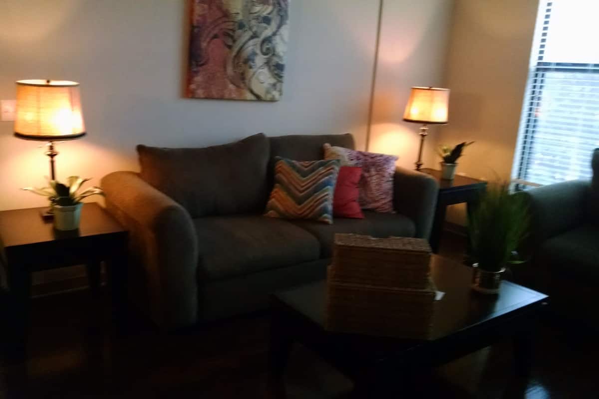 Standard Apartment, 2 Bedrooms, Kitchen | Living area | Flat-screen TV, DVD player