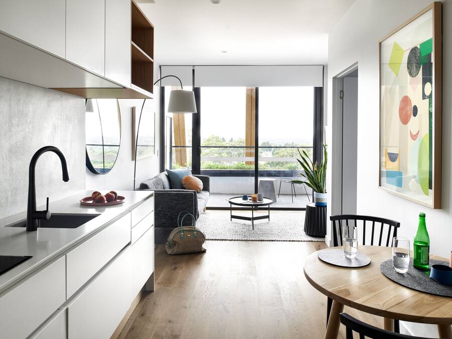 One Bedroom Apartment | Private kitchen | Full-sized fridge, microwave, oven, stovetop