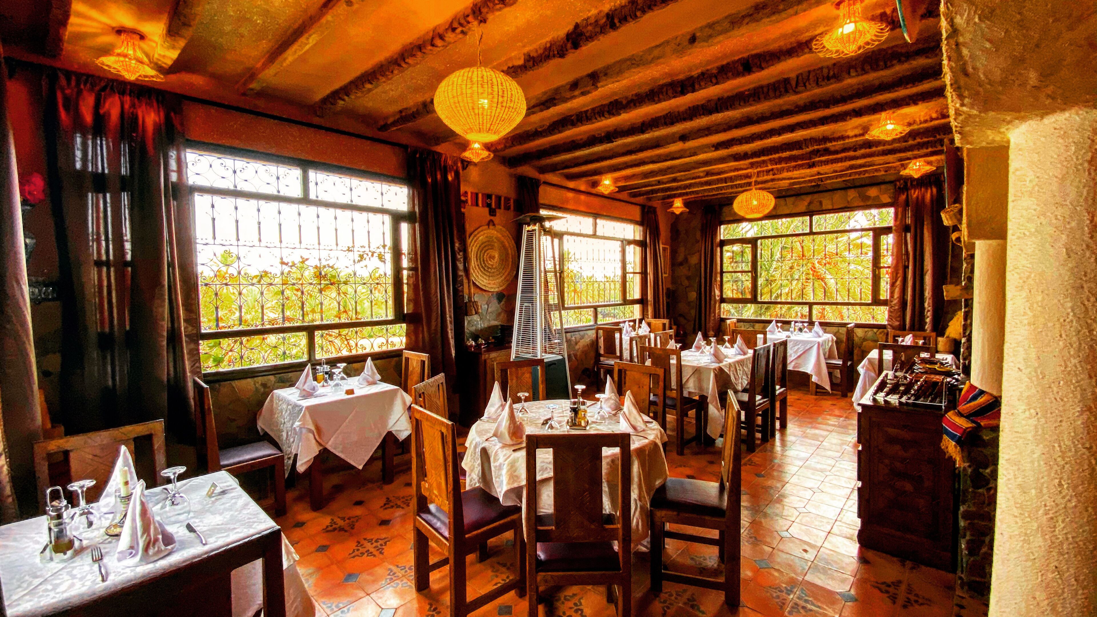 Breakfast, lunch, dinner served; local and international cuisine 