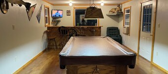 Cozy cabin nestled the woods