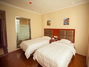 Blackout drapes, iron/ironing board, free WiFi