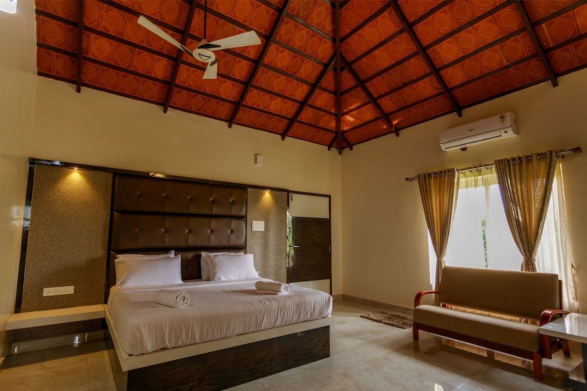 Casa de campo de lujo, balcón | 1 dormitorio, ropa de cama de alta calidad, mobiliario individual