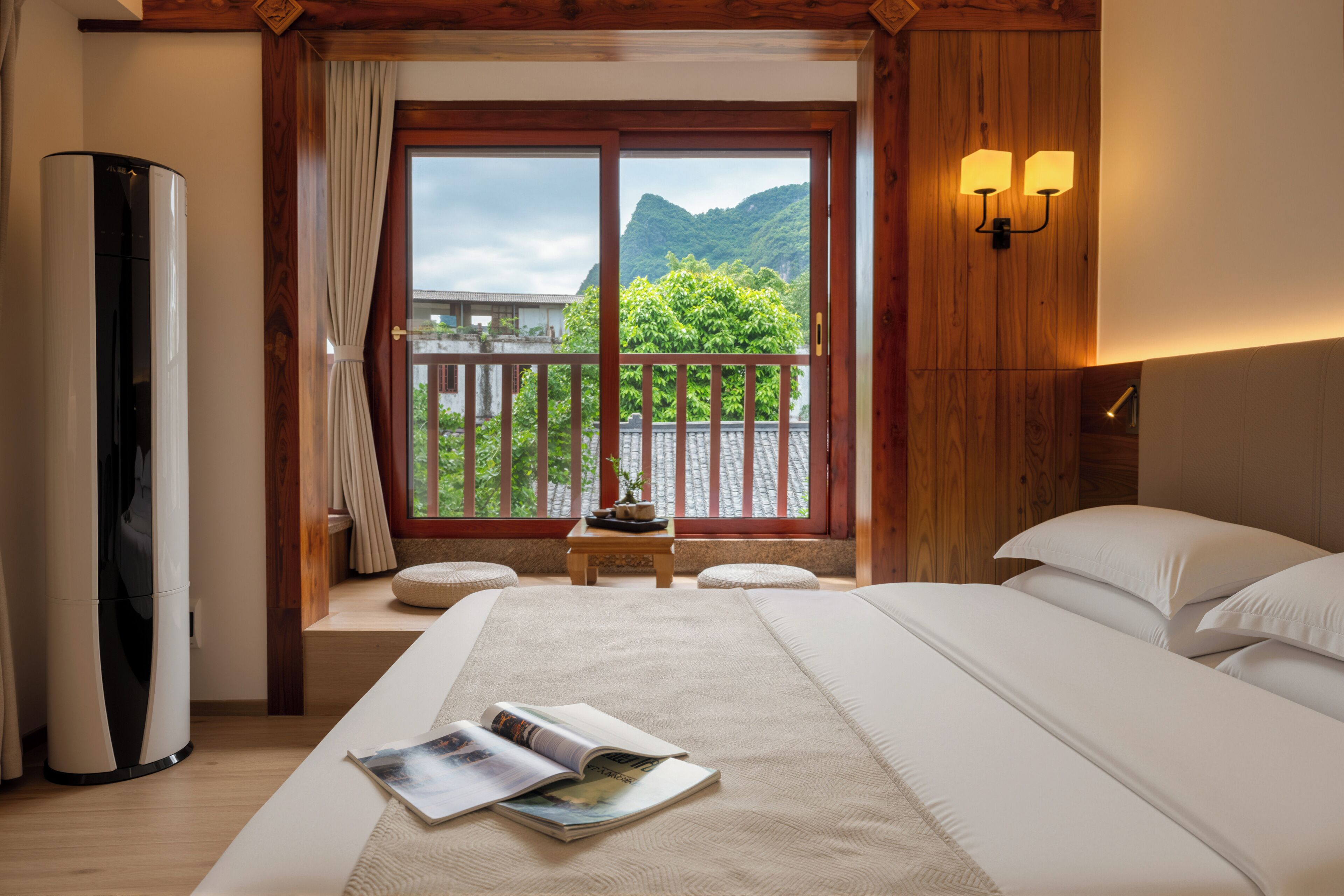 Deluxe Double Room, Mountain View | Premium bedding, desk, blackout curtains, soundproofing