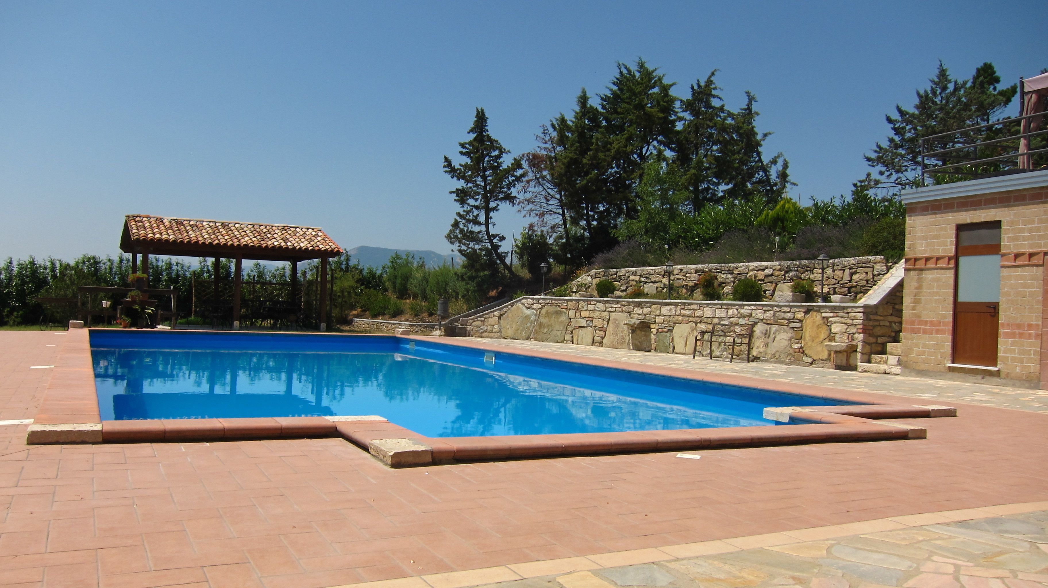 Outdoor banquet area