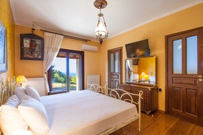 Elite Villa, 2 Bedrooms, Sea View, Garden Area | 2 bedrooms, premium bedding, pillow-top beds, individually decorated - Aegean Sea Villa (Skiathos)