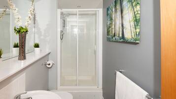 Apartment, 2 Bedrooms | Bathroom | Combined shower/bathtub, free toiletries, hair dryer, towels