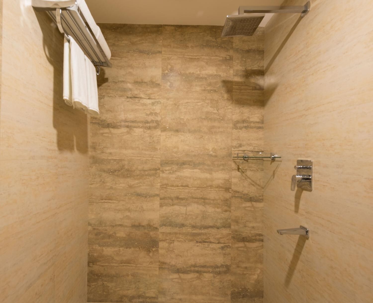 shower, free toiletries, towels