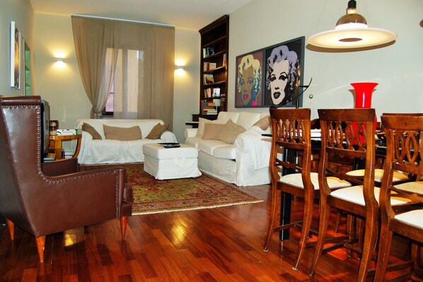 Apartment, 2 Bedrooms | Living area | Flat-screen TV