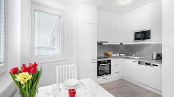 Business Studio Suite, 1 Bedroom, Kitchen, City View | Private kitchen