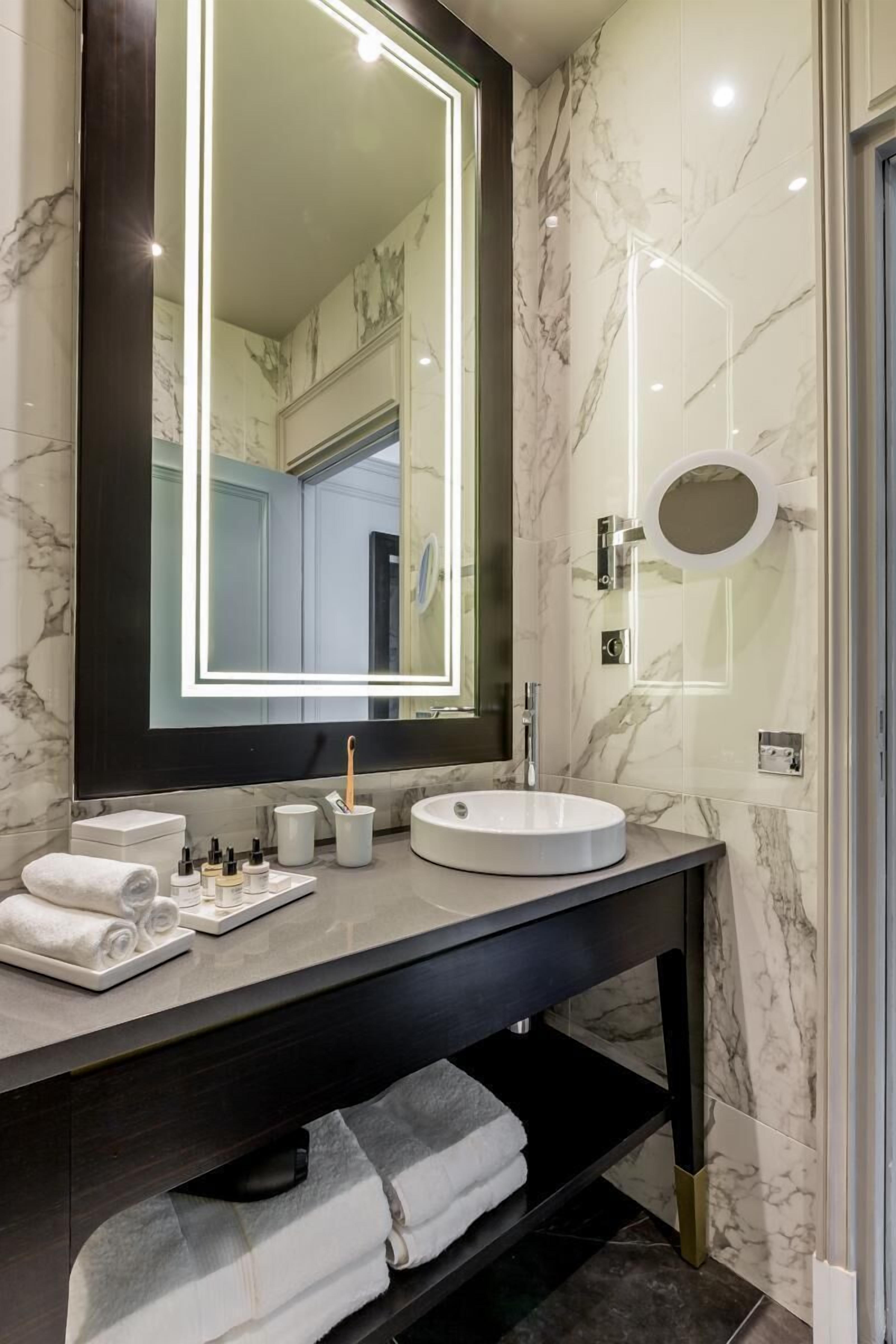 Bathroom | Shower, free toiletries, hair dryer, bathrobes