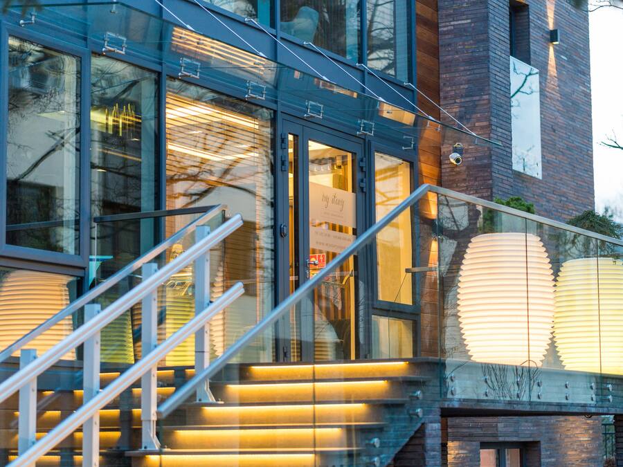 Front of property – evening/night