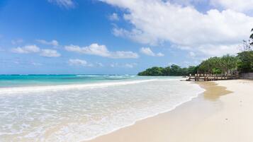 Beach nearby, white sand