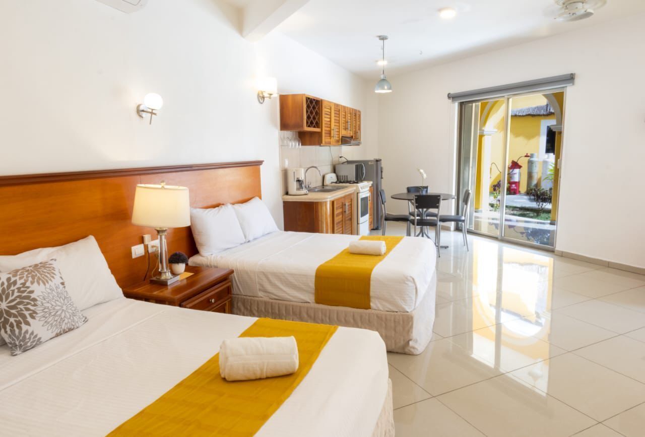 deluxe quadruple room, poolside | view from room