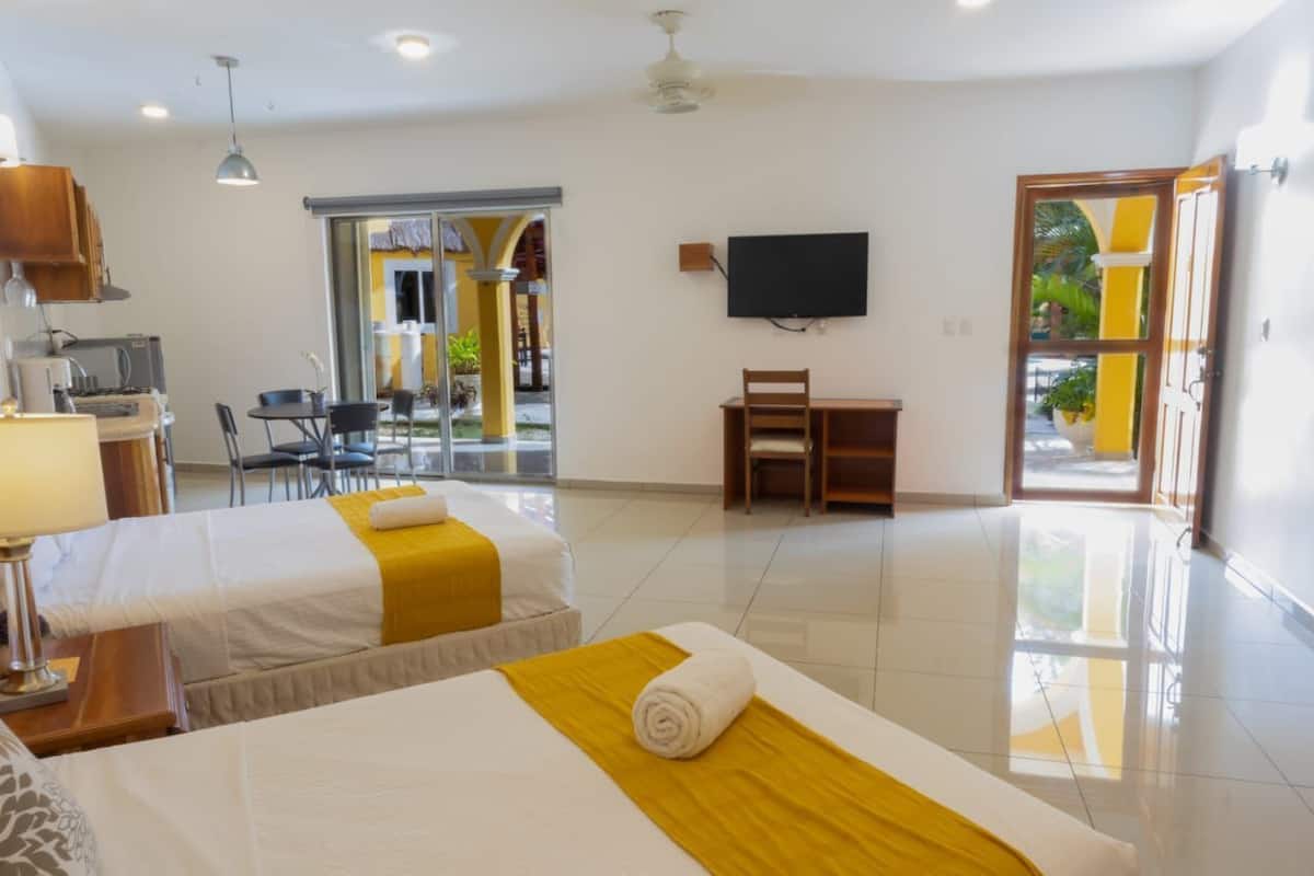 Deluxe Quadruple Room, Poolside | View from room