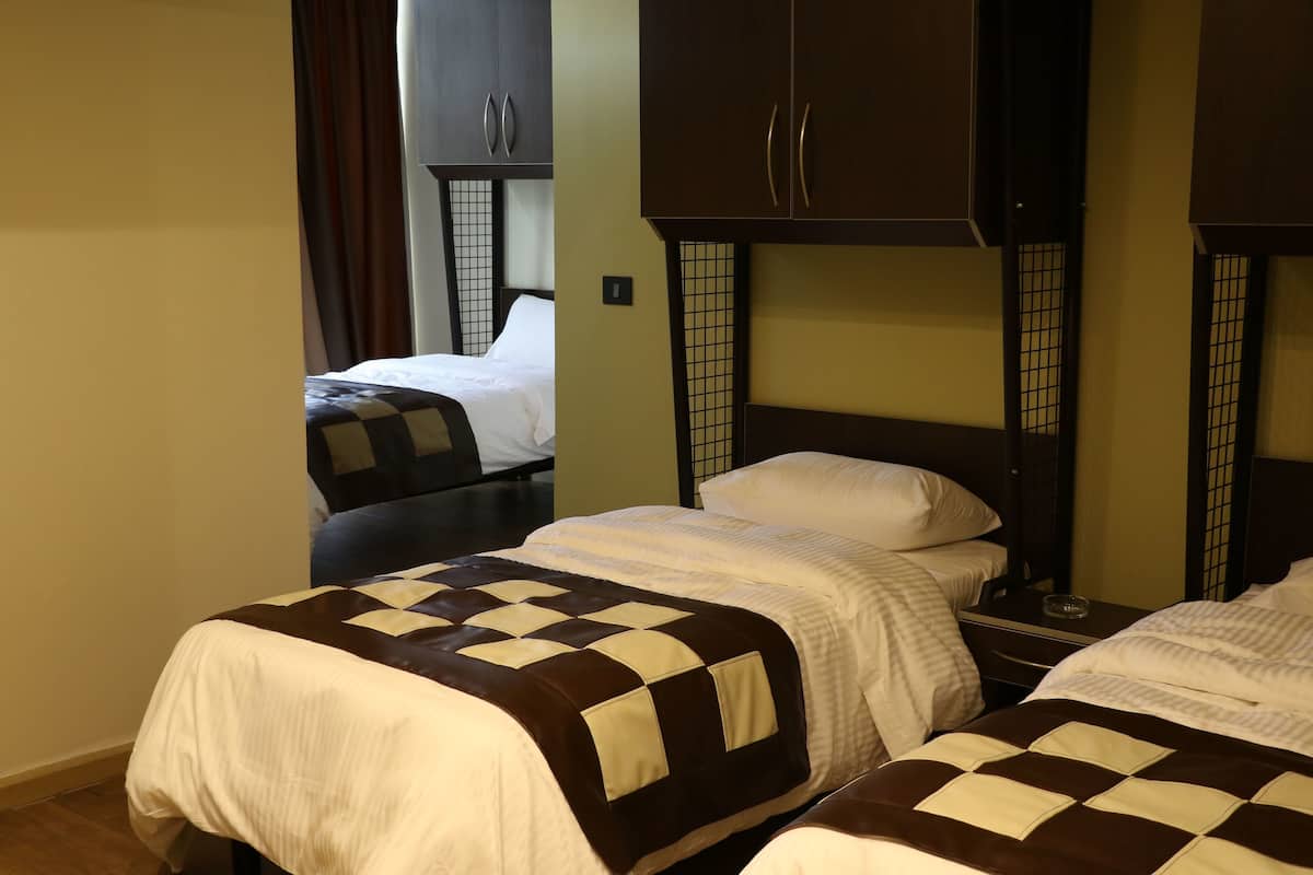 Premium bedding, minibar, desk, laptop workspace