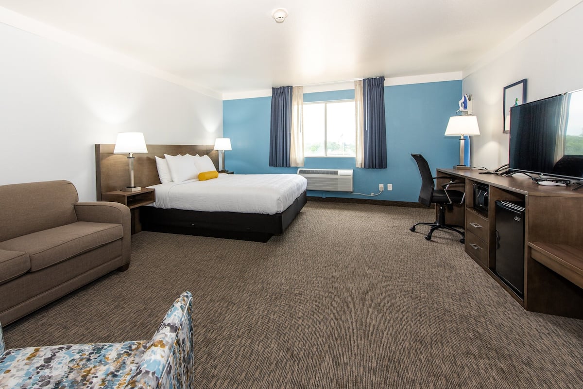Room, 1 King Bed with Sofa bed, Ground Floor | 1 bedroom, premium bedding, desk, blackout curtains