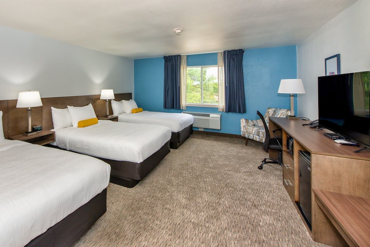 1 bedroom, premium bedding, desk, blackout curtains